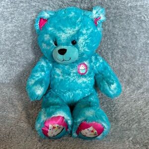 Build-A-Bear Cakes N Treats Bear Blue Cupcake Plush Pink Accents Stuffed Animal